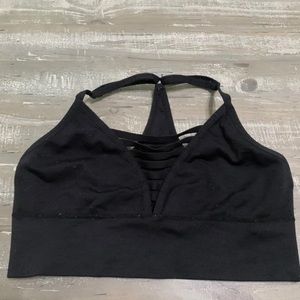 Black Racerback Sports Bra